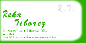 reka tiborcz business card