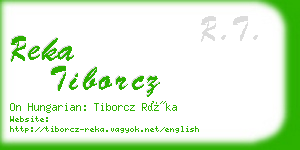 reka tiborcz business card